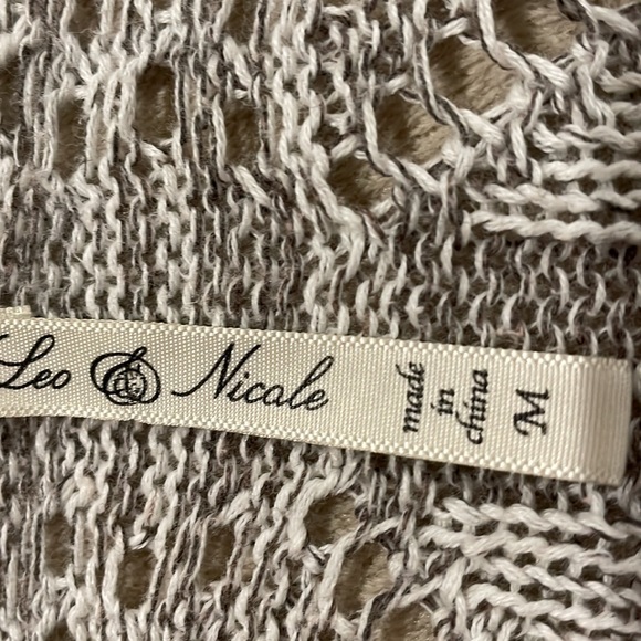 Leo & Nicale Open Long Sleeve Sweater Vest - M - Picture 7 of 9